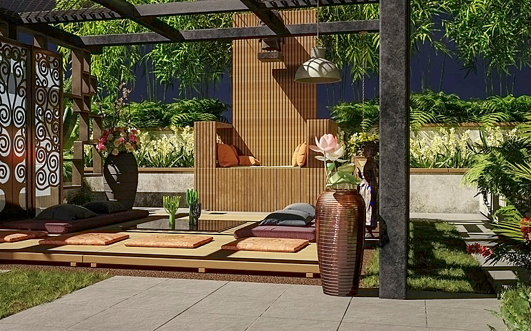 Zen Garden & pool
