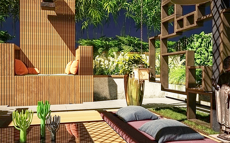Zen Garden & pool