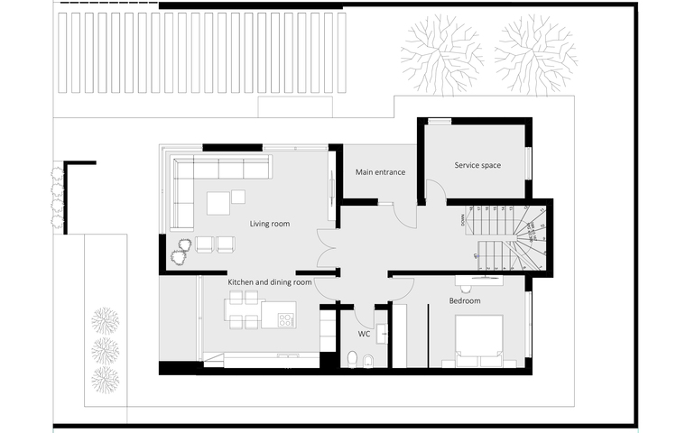 Contemporary residential house