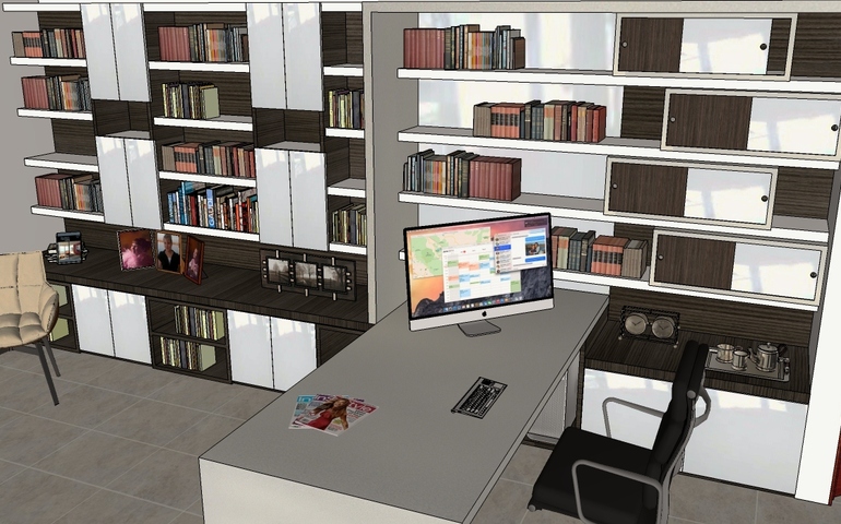 Design for Home Based Work Studio Wall Unit